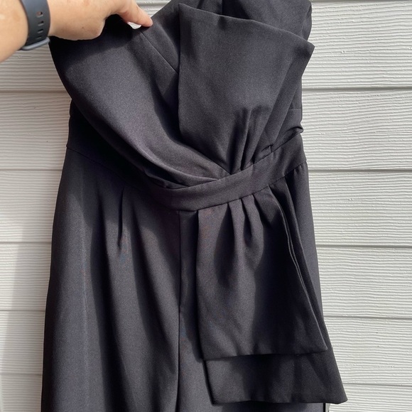 Lulu's Won A Heart Strapless Wide Leg Jumpsuit in black size medium - Picture 9 of 16